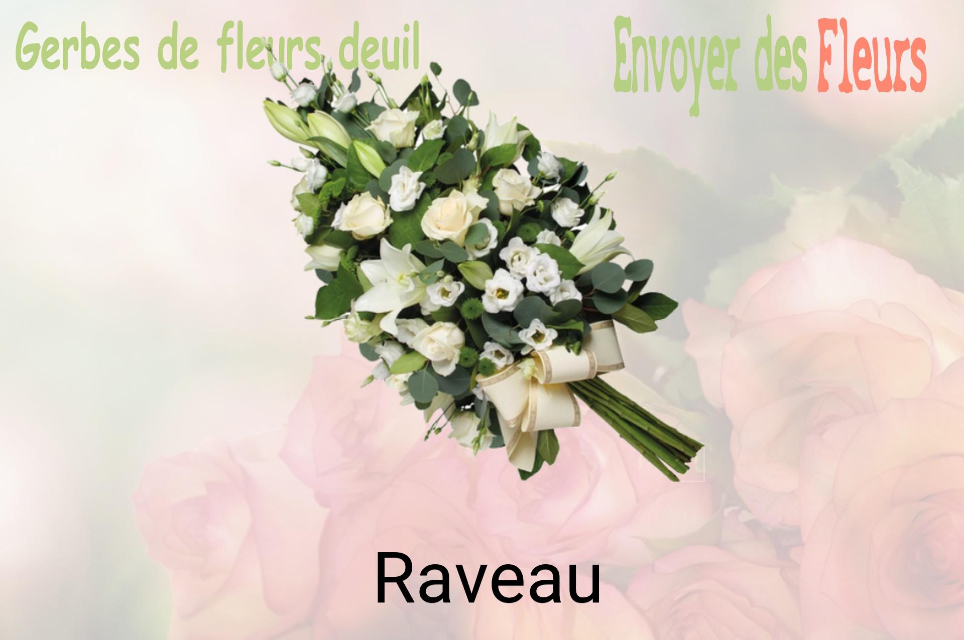Gerbe de fleurs de deuil livrée à Raveau